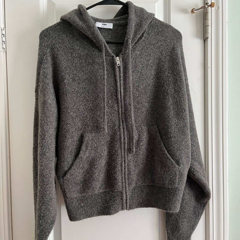 TNA Dark Heather Gray Zip Hoodie